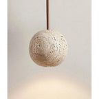 Lampada a sospensione in Travertino – Lampada a sospensione LED rotonda minimalista in stile Wabi-Sabi
