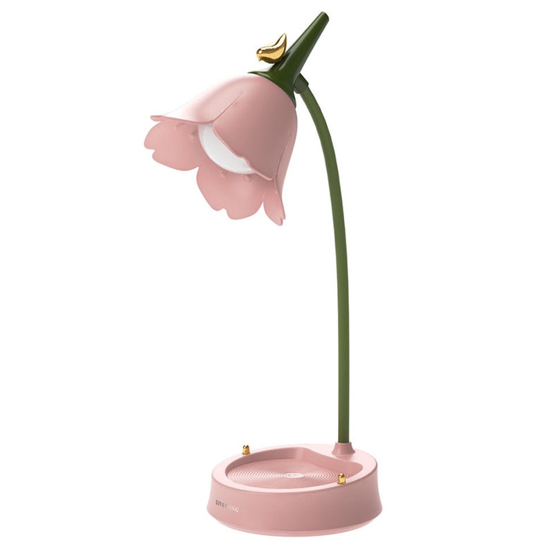 LumaPetal – Lampada da tavolo a forma di fiore con controllo touch e luce portatile in morbidi colori pastello
