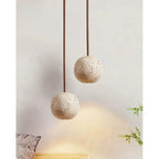 Lampada a sospensione in Travertino – Lampada a sospensione LED rotonda minimalista in stile Wabi-Sabi
