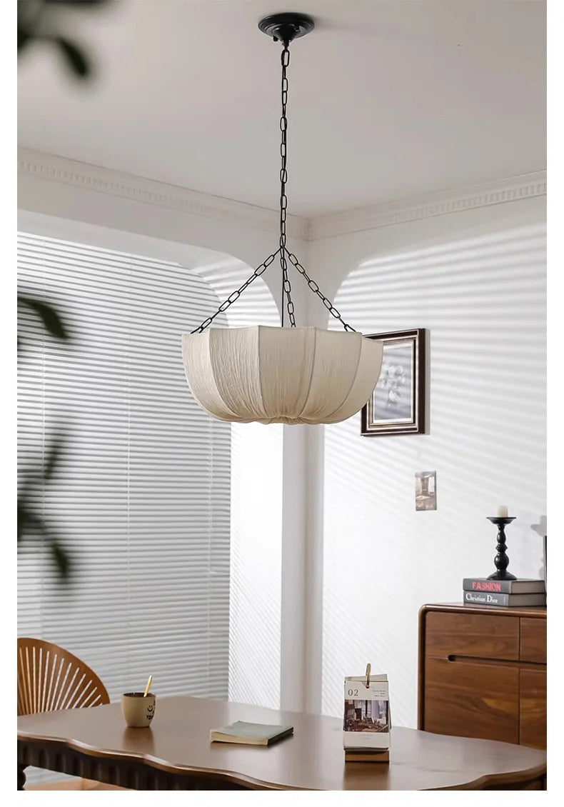 KumoWabi Lampada a Sospensione in Tessuto Giapponese Wabi-Sabi