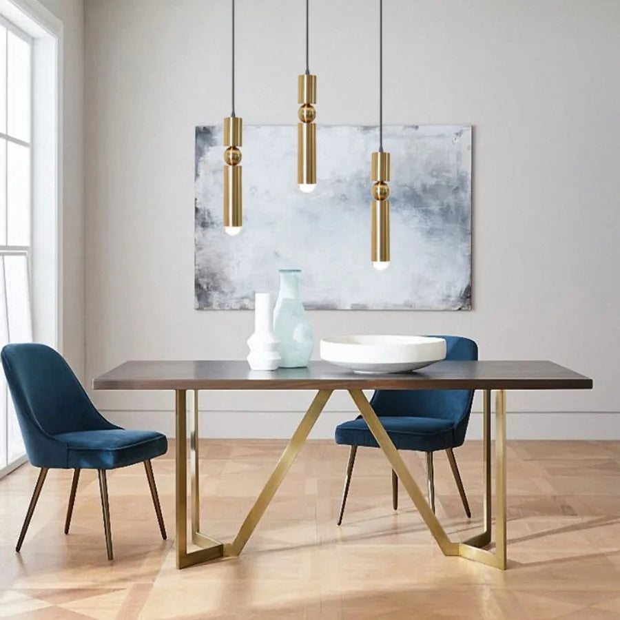 Lampada a Sospensione Oro Luxe – Elegante Lampada da Soffitto LED Minimalista