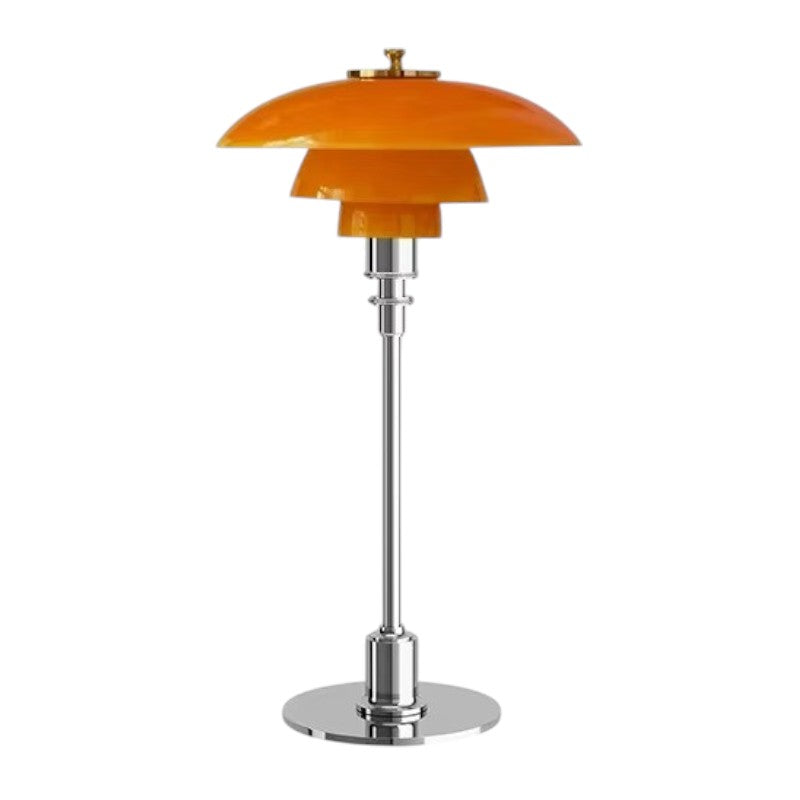 Lampada da Tavolo con Paralume in Vetro Vintage Danese