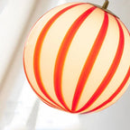 Lampada a Sospensione con Sfera di Vetro Colorata