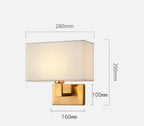 Lampada da Parete Moderna con Paralume in Tessuto