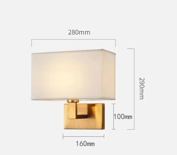 Lampada da Parete Moderna con Paralume in Tessuto