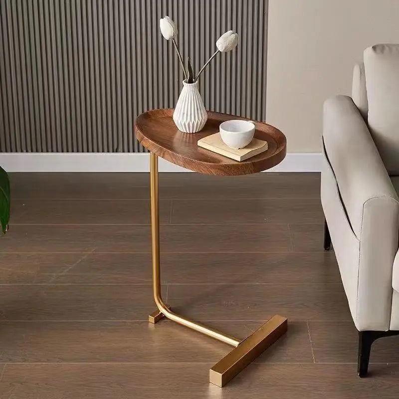 Nirethia - Tavolino Mobile a Forma di C Ideale per Divano o Letto