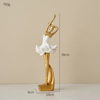 BalletGrace - Figura elegante di ballerina per l'arredamento moderno di casa e ufficio