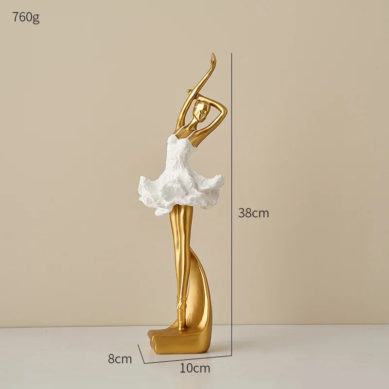 BalletGrace - Figura elegante di ballerina per l'arredamento moderno di casa e ufficio