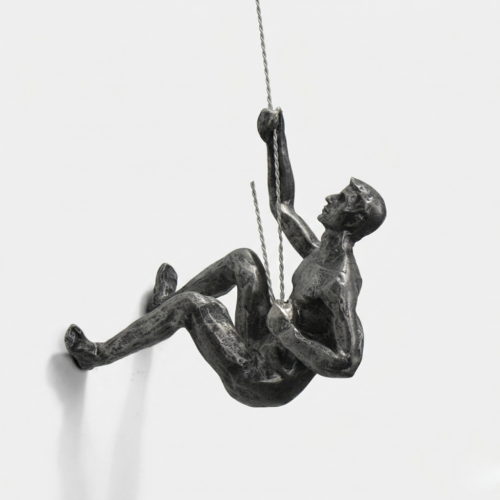 Scultura da Parete Decorativa Figure Arrampicata