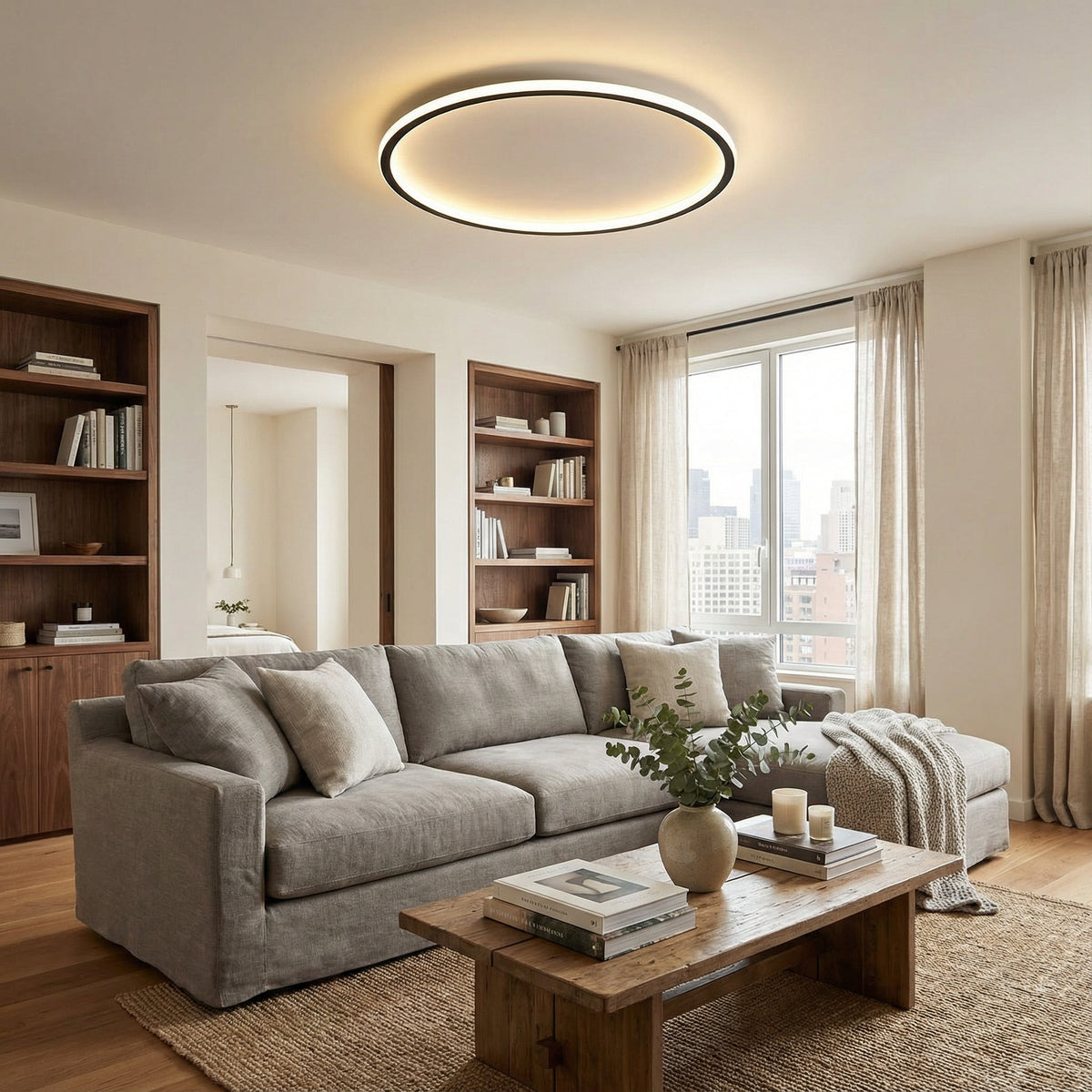 Lampada da soffitto LED rotonda scandinava