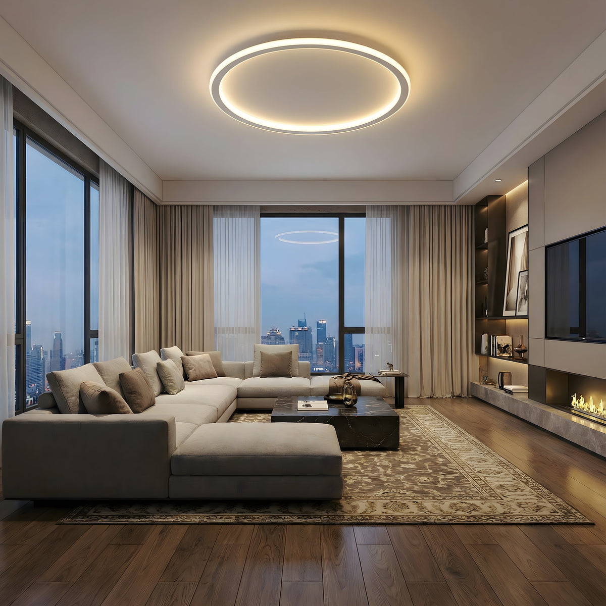 Lampada da soffitto LED rotonda scandinava