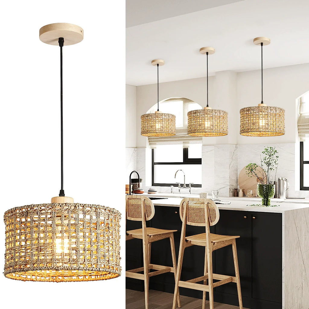 NaturaRiet Lampada a Sospensione in Rattan – Atmosfera Autentica in un Design Moderno