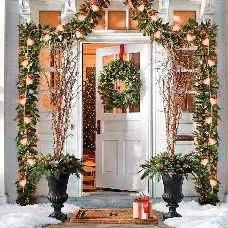 Casette di Natale in Legno con Illuminazione LED – Decorazione Natalizia Decorativa