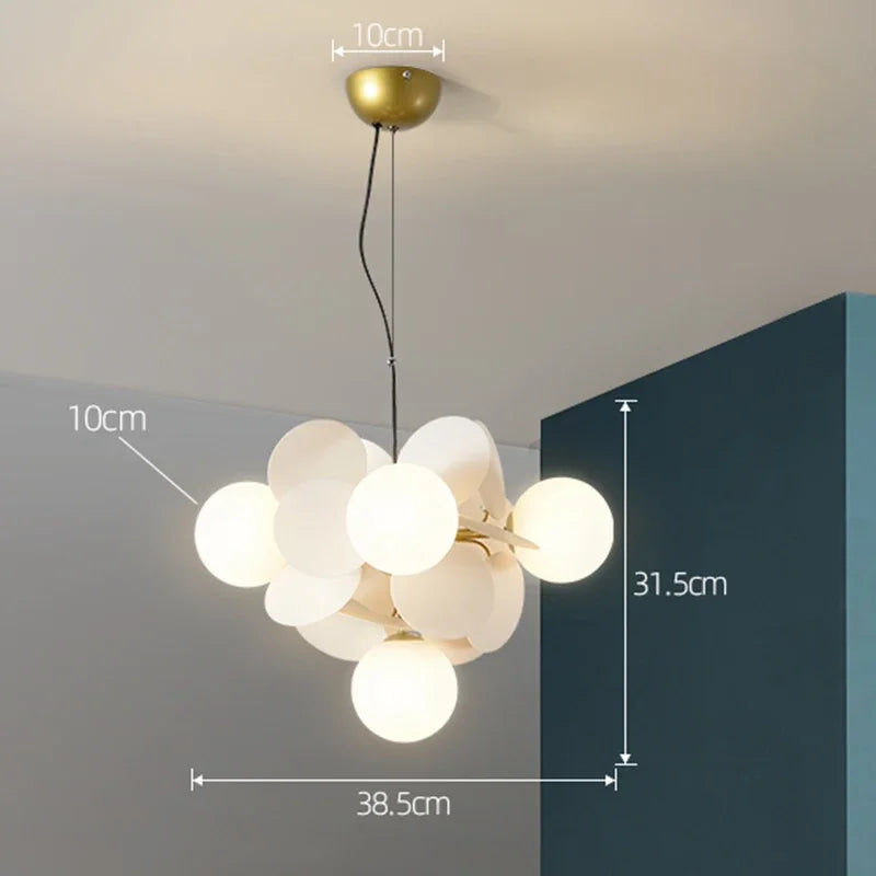 NatureGlow Lampadario a Rami Colorati