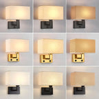 Lampada da Parete Moderna con Paralume in Tessuto