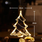 SantaGlow Illuminazione LED per Finestra con Ventosa