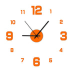 ClearView - Orologio da parete elegante senza cornice con numeri facili da leggere