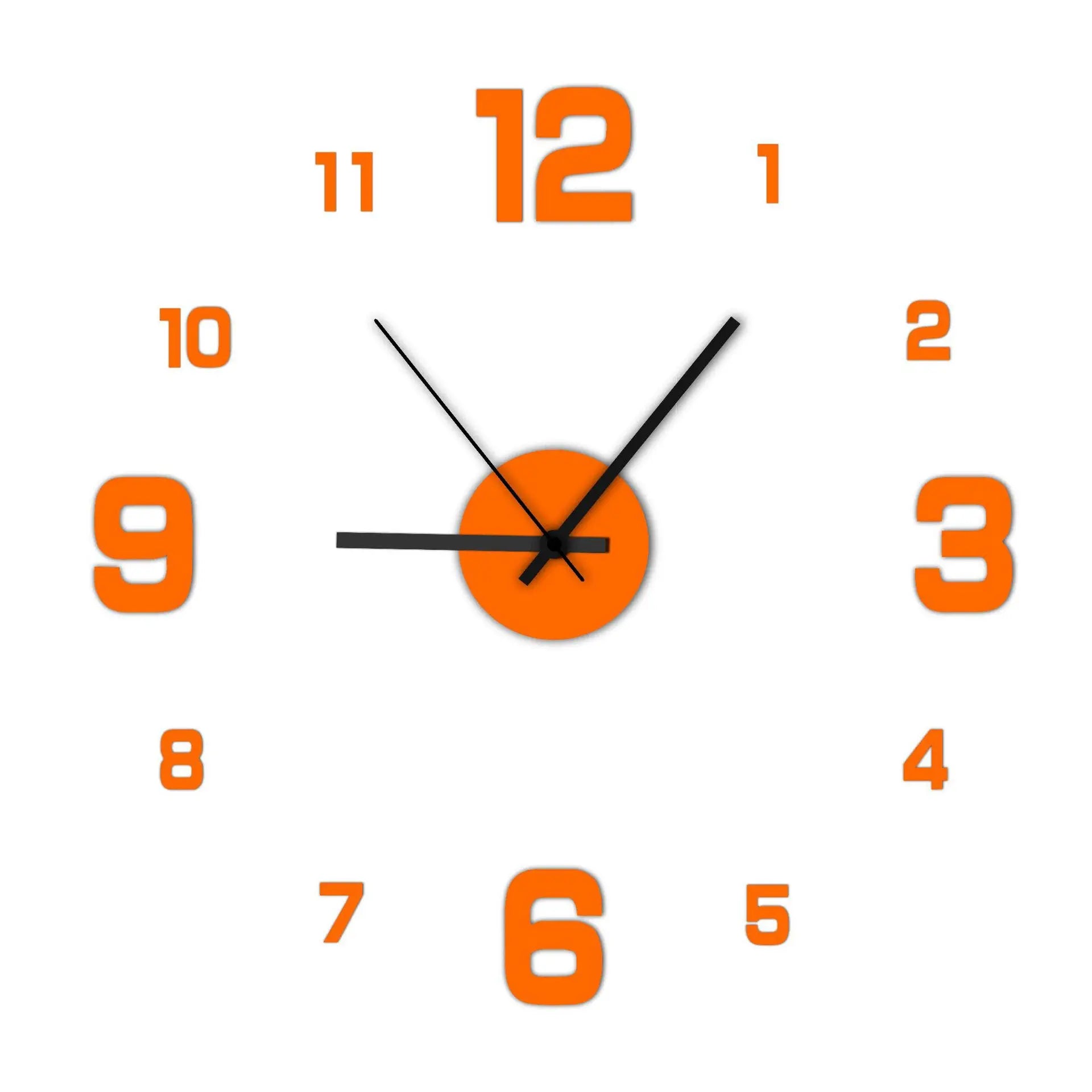 ClearView - Orologio da parete elegante senza cornice con numeri facili da leggere