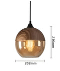 RusticLuxe Light - Lampada a sospensione vintage in legno