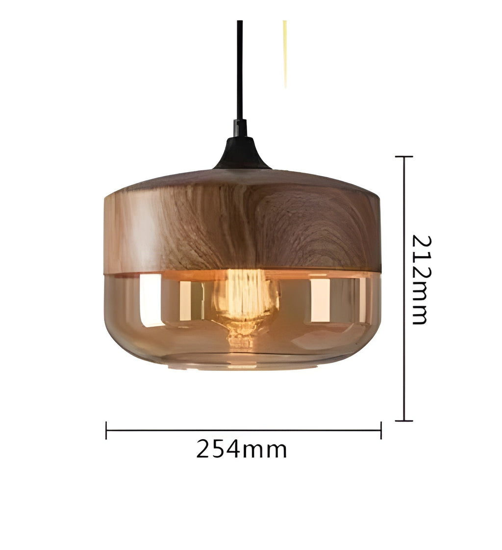 RusticLuxe Light - Lampada a sospensione vintage in legno