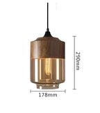 RusticLuxe Light - Lampada a sospensione vintage in legno