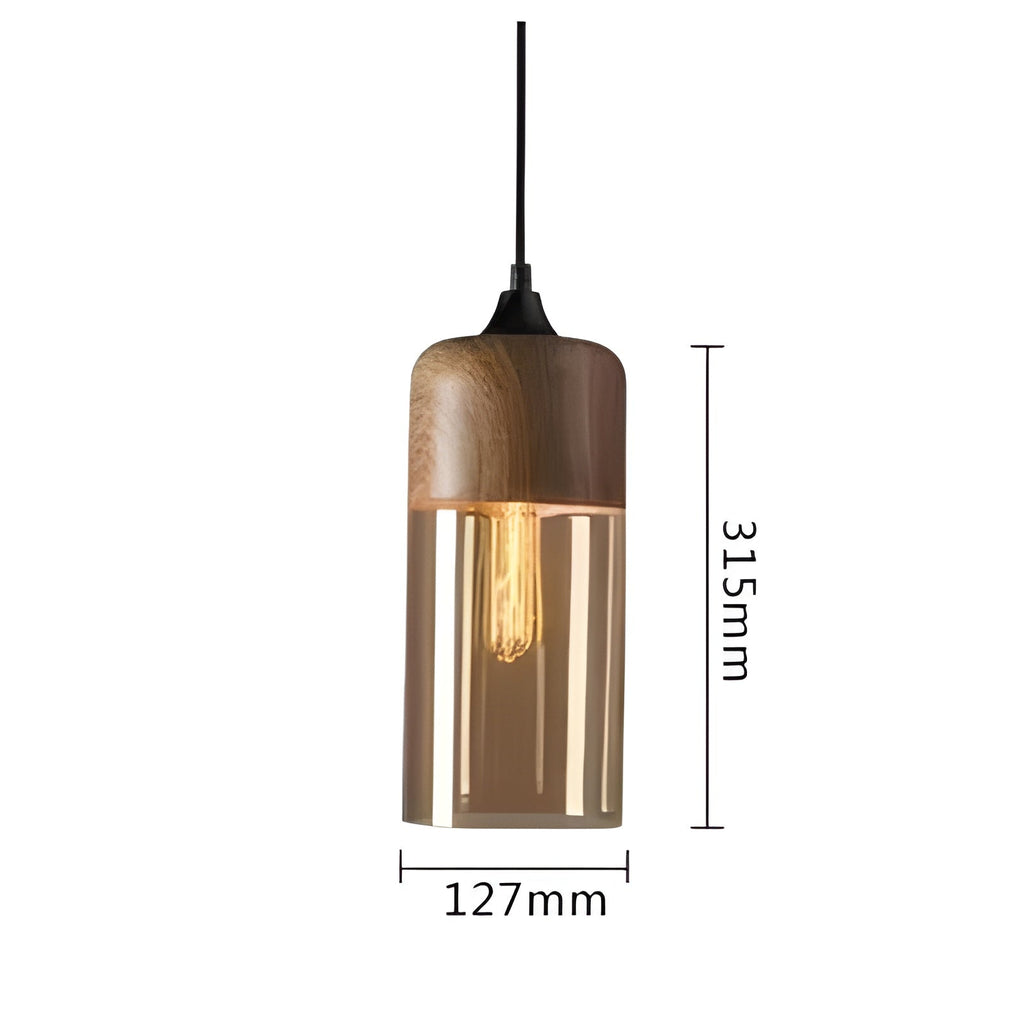 RusticLuxe Light - Lampada a sospensione vintage in legno