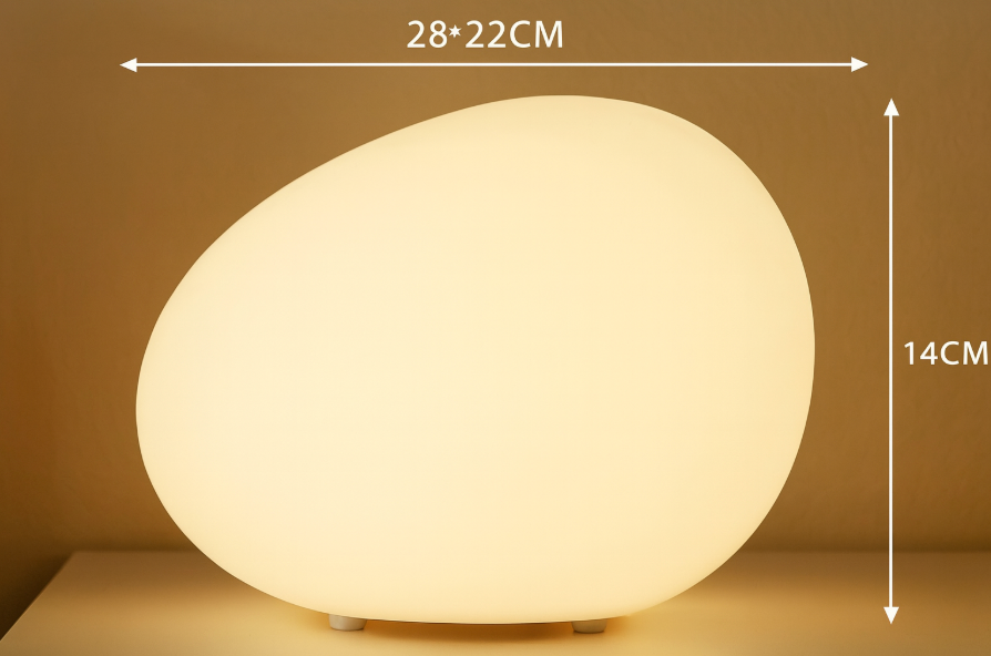 Lampada da Tavolo LED a Forma di Pietra Nordica 1 Luce