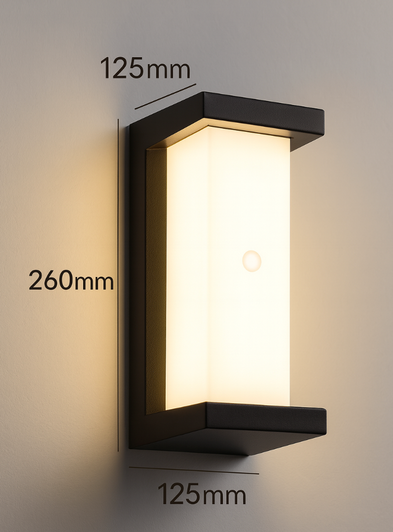 Lampada da Parete Esterna con Sensore di Movimento – Luce LED Esterna Energeticamente Efficiente per Giardini e Ingressi