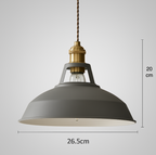 Lampada a sospensione a cupola in metallo colorato industriale LED 1-luce