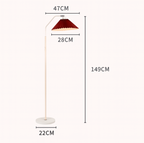 Lampada da Terra LED Minimalista con Paralume Pieghettato