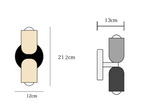 Applique da Parete a Cilindro LED 2 Luci Moderno Minimalista