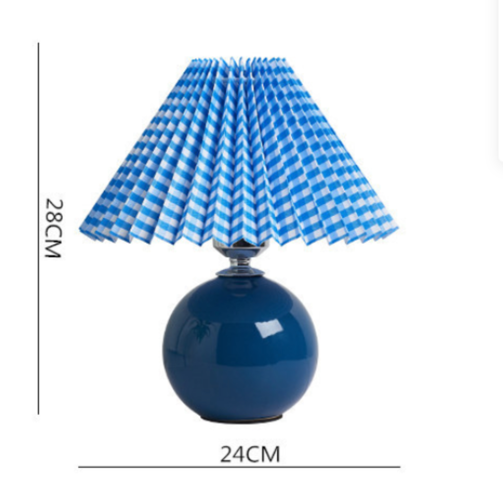 Luce da Tavolo Pieghettata in Ceramica Nordica | 1 Luce