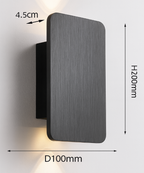 Applique da parete LED rettangolare in vetro minimalista nordico 2 luci