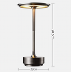 Lampada da Tavolo Ricaricabile LED a Cono in Ottone Moderno 1 Luce