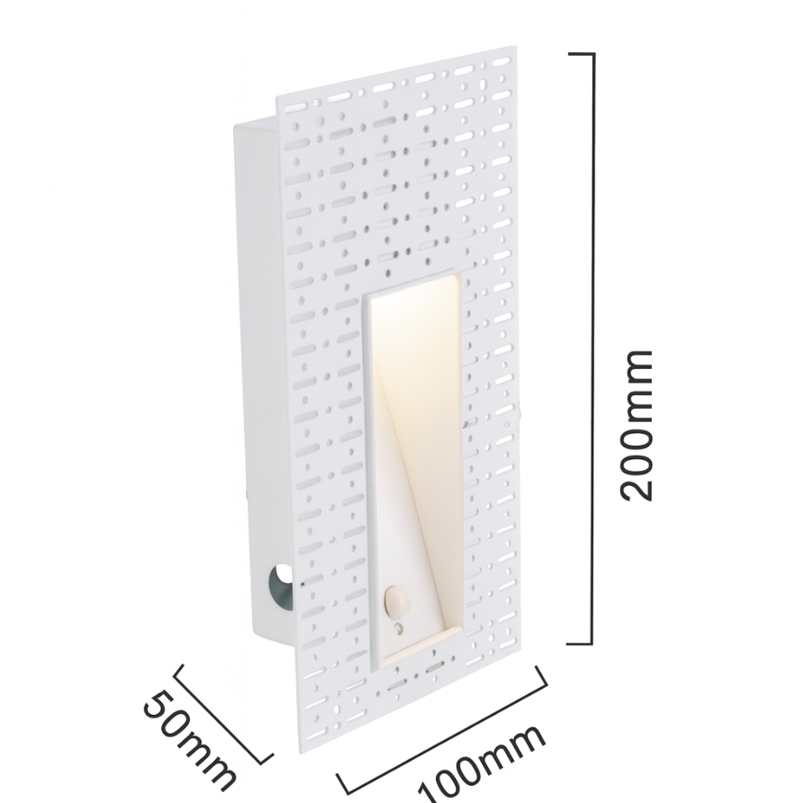 Applique LED da parete senza cornice in acciaio inossidabile Nordic 1 luce