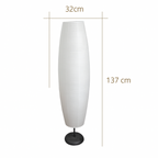 Lampada da terra a colonna in carta di riso nordica con 2 luci