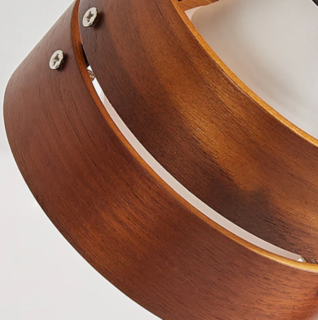 Lampada Clip Regolabile Retro in Legno e Metallo per Scrivania