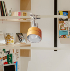 Lampada Clip Regolabile Retro in Legno e Metallo per Scrivania