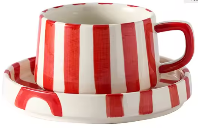 Tazza e piattino in ceramica Henrik