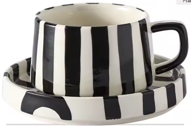 Tazza e piattino in ceramica Henrik