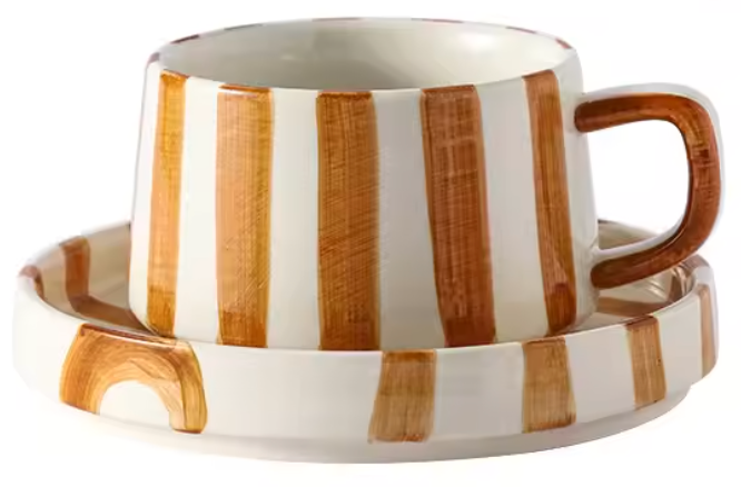 Tazza e piattino in ceramica Henrik