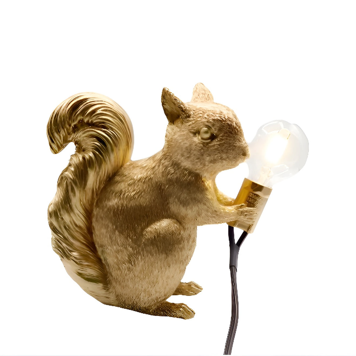 Lampada da tavolo con figura di scoiattolo – Delizioso elemento decorativo in design nordico