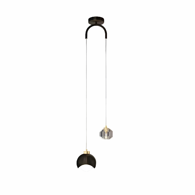 Lampada a sospensione in cristallo – Design elegante in stile scandinavo | Perfetta per camera da letto, soggiorno e tavolo da pranzo