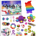 Calendario dell'Avvento Fidget per Bambini – 24 Giorni di Giocattoli Sensoriali e Sorprese Pop It
