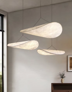 Lampadario in Seta Stile Japandi