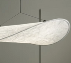 Lampadario in Seta Stile Japandi