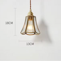 Lampada a Sospensione in Vetro e Ottone