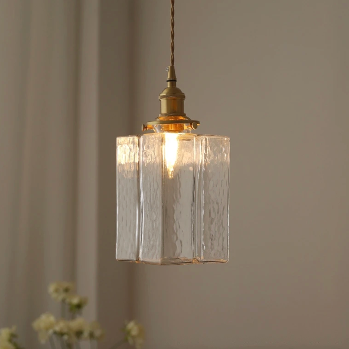 Fatima - Lampada a Sospensione Retro Moderna in Vetro