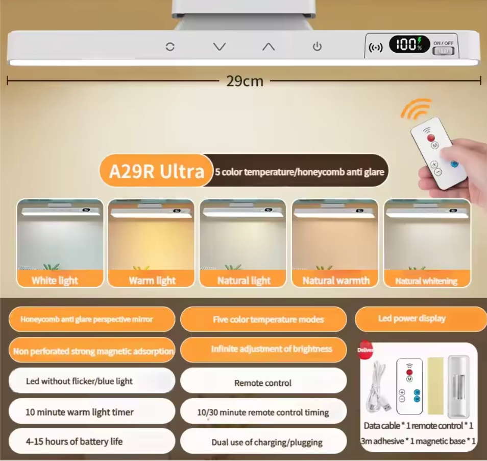GlowPro 5W Lampada Notturna Ricaricabile Dimmerabile