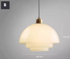 Lampada a Sospensione in Vetro Bianco